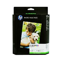 Набор картриджей HP 177 (Q7967HE) + фотобумага